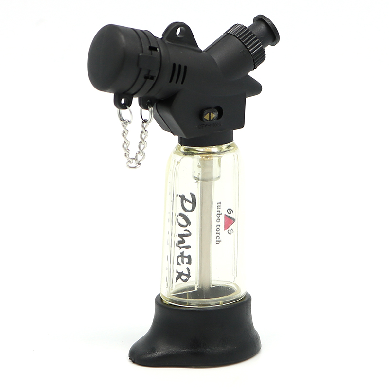 

Dower Windproof Jet 1300-C Butane Lighter Torch - Black + Transparent NO GAS
