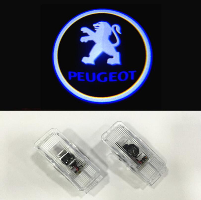 

2pcs/set For Peugeot Door logo light projector wireless Ghost Shadow welcome laser lamp For 508 408 308 3008 4008 5008 CRZ