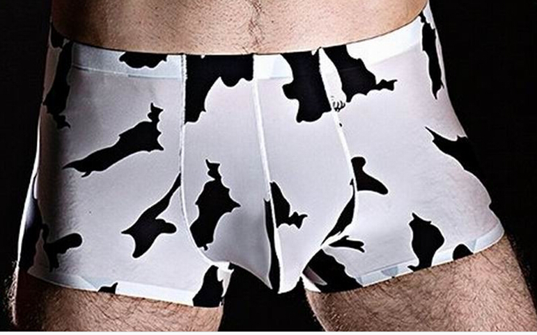 

NEW Wholesale-Seamless Sexy Men Boxer Underpants Male Cow Style Underwear, Black