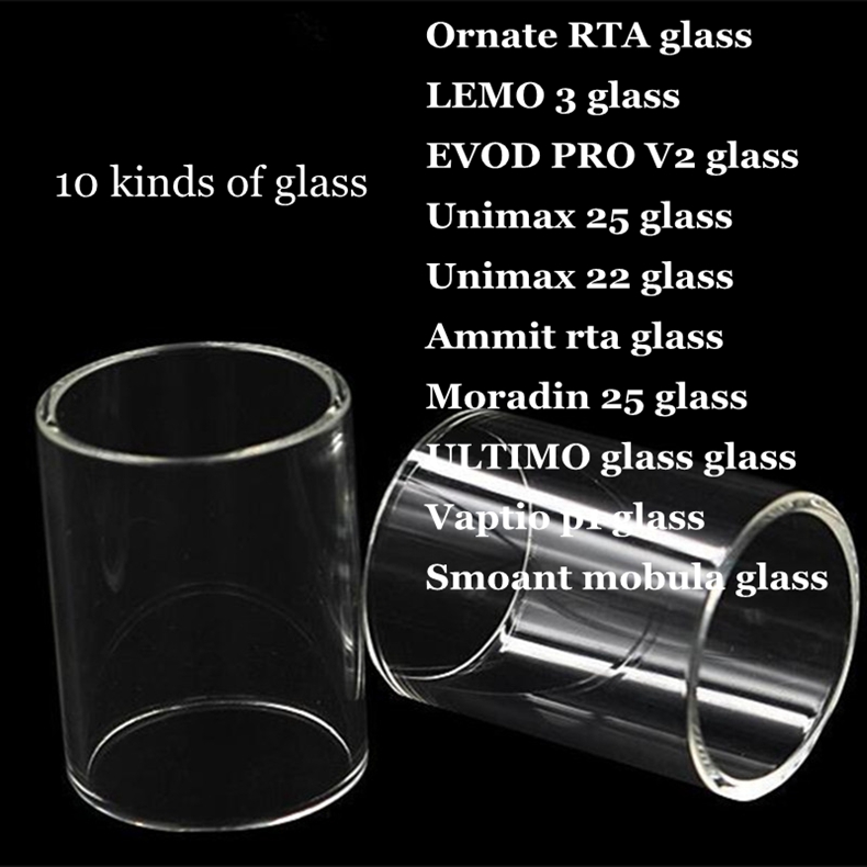 

Ornate RTA LEMO 3 EVOD PRO V2.0 Unimax 25 22 Ammit rta Moradin 25 ULTIMO Vaptio Smoant mobula Replacement Pyrex Glass Tube