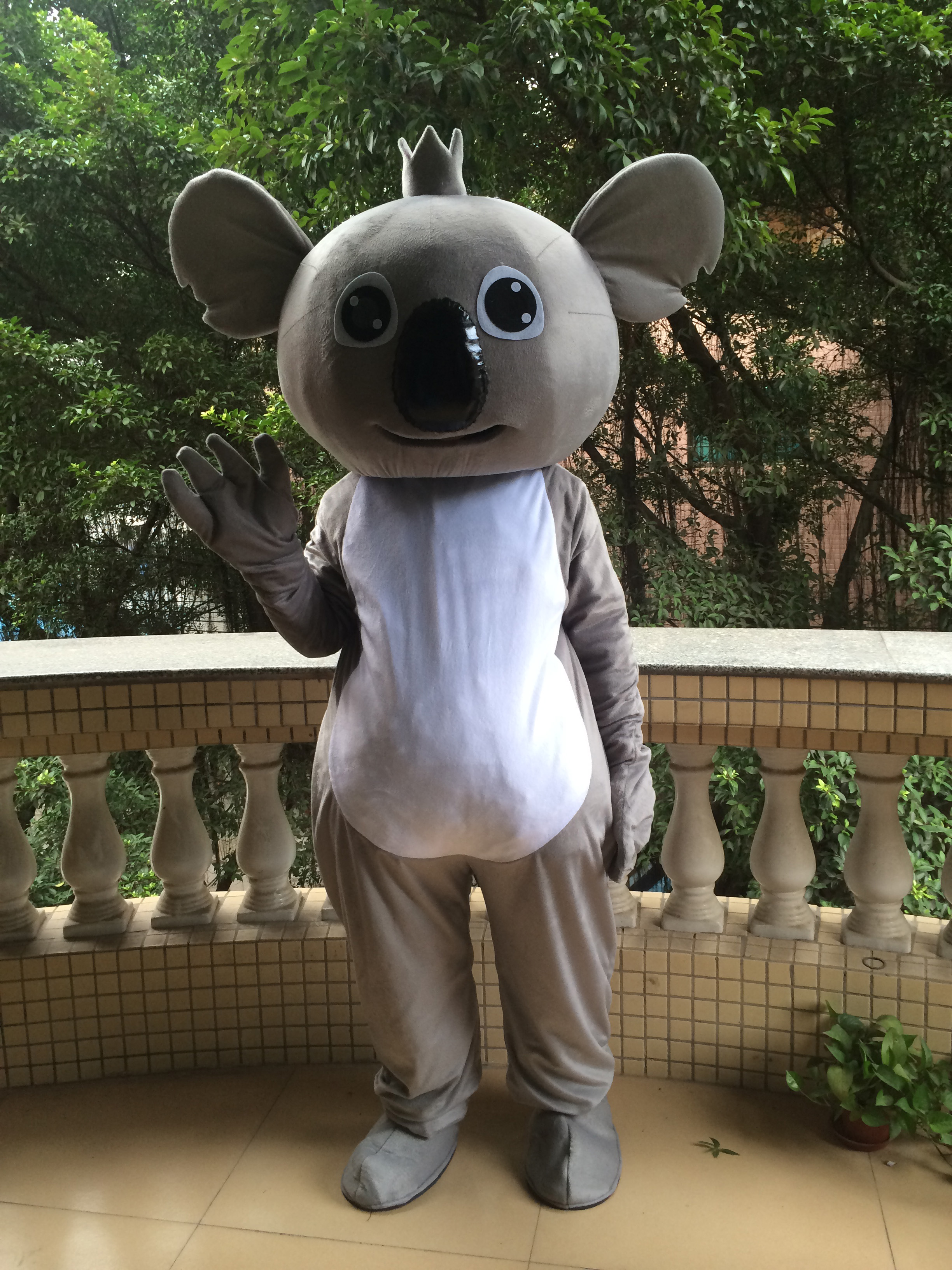 

high quality koala bear mascot costume for adults free shipping, Grey