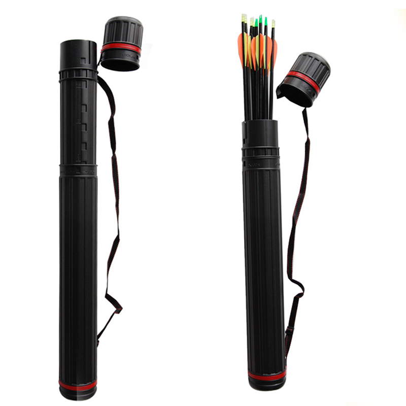 Huntingdoor Back Quiver Archery Arrow Tube Carrier with EVA Foam Arrows Rack Separator Arrow Shoulder Hold 12pcs Arrows