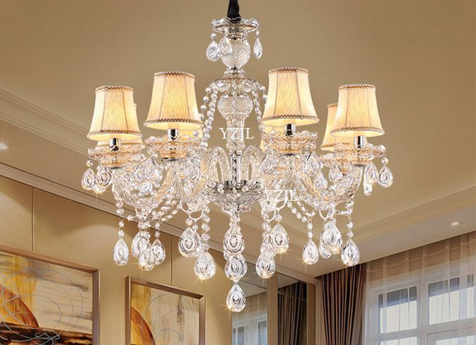 

European chandelier crystal chandelier light crystal American duplex bedroom living room modern luxury restaurant atmosphere lighting