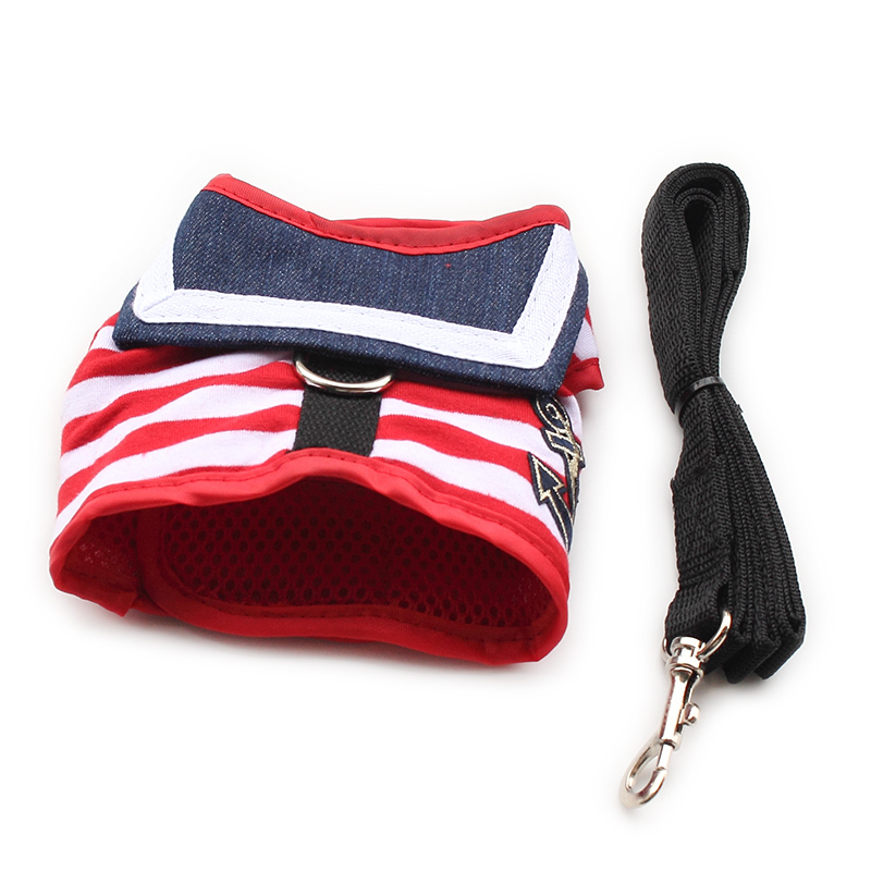 

armipet Stripe Lapel Dog Harness Cloth Chest Strap Vest Dogs Harnesses 6044015 Pet Leashes Supplies S M L