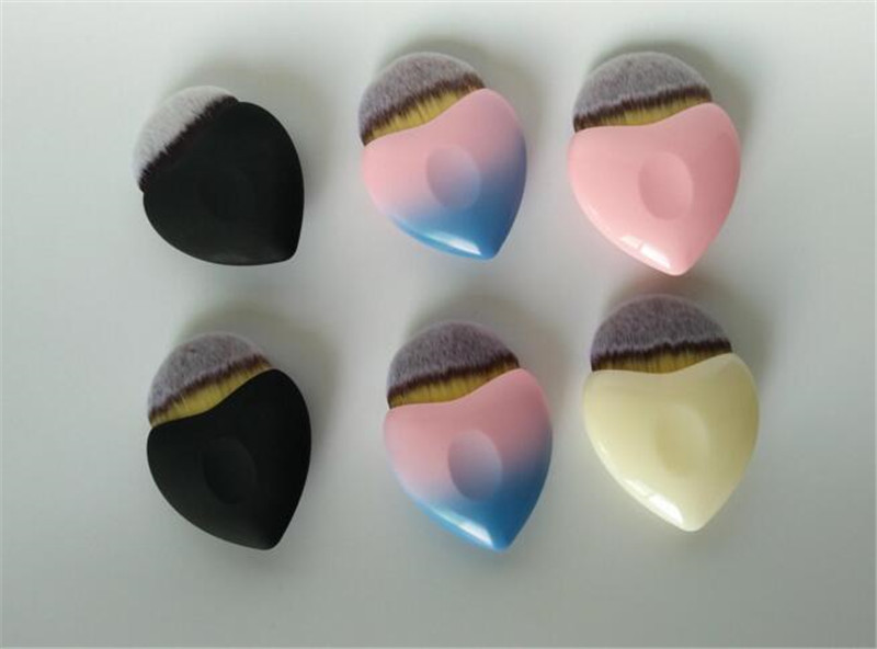 

100pcs Heart shaped makeup brush foundation brush fish type makeup tools single makeup brush mermaid DHL free shipping