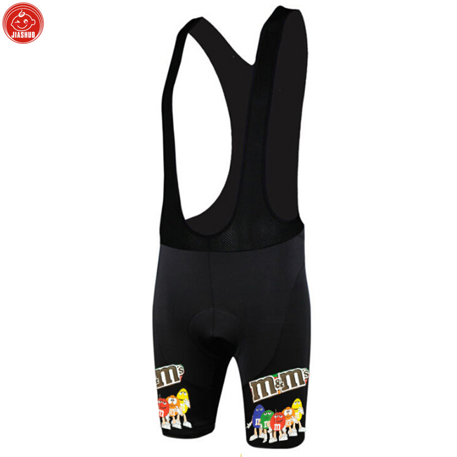 

NEW 2017 candy Cartoon MOUNTAIN ROAD Bicycle RACE Team Bike Pro Cycling Bib Shorts / Wear Breathing Gel Pad Customized JIASHUO, Black
