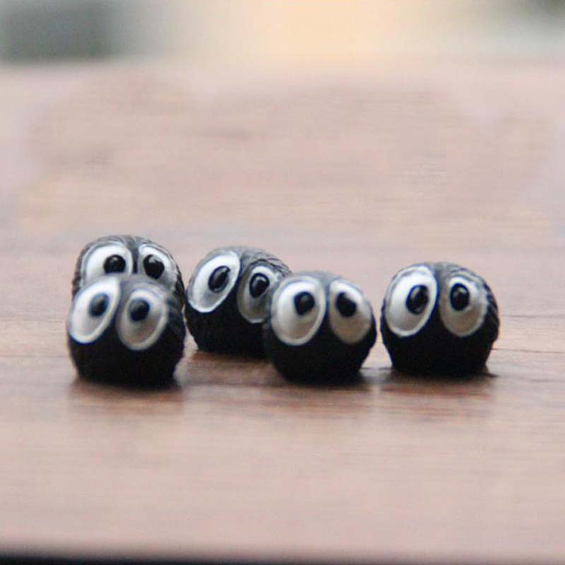 

Cute black Briquettes elves fairy garden miniatures mini gnomes moss terrariums resin crafts figurines for garden decoration