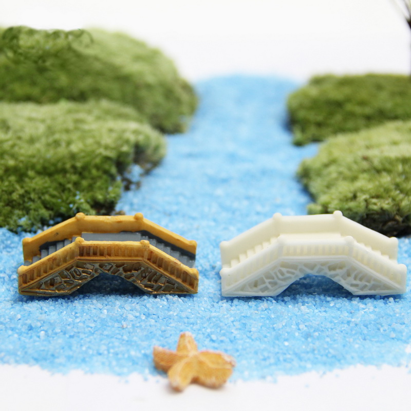 

Resin Bridge Fairy Garden Miniatures Mini Arch Bridge Home Garden Decoration Craft Figurines Moss Terrarium Micro Landscape