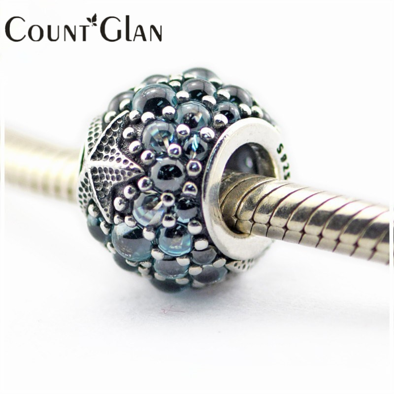 Fits Pandora Bracelets Oceanic Starfish Silver Beads 2016 Summer Style 100% 925 Sterling Silver Charms DIY Jewelry-image-396362411