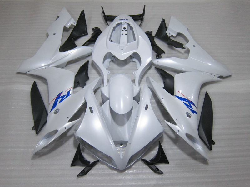 

Injection mold 100% fit for Yamaha YZFR1 2004 2005 2006 white black fairing kit YZF R1 04 05 06 OT20, Same as picture