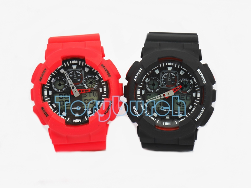 

New relogio G100 men's sports watches, LED chronograph wristwatch,military watch,digital watch dropshipping, Black