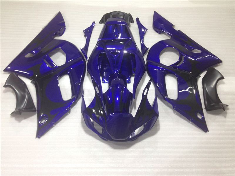 

Motorcycle plastic fairings for Yamaha YZF R6 98 99 00 01 02 blue fairing kit YZFR6 1998-2002 OT43, Same as picture