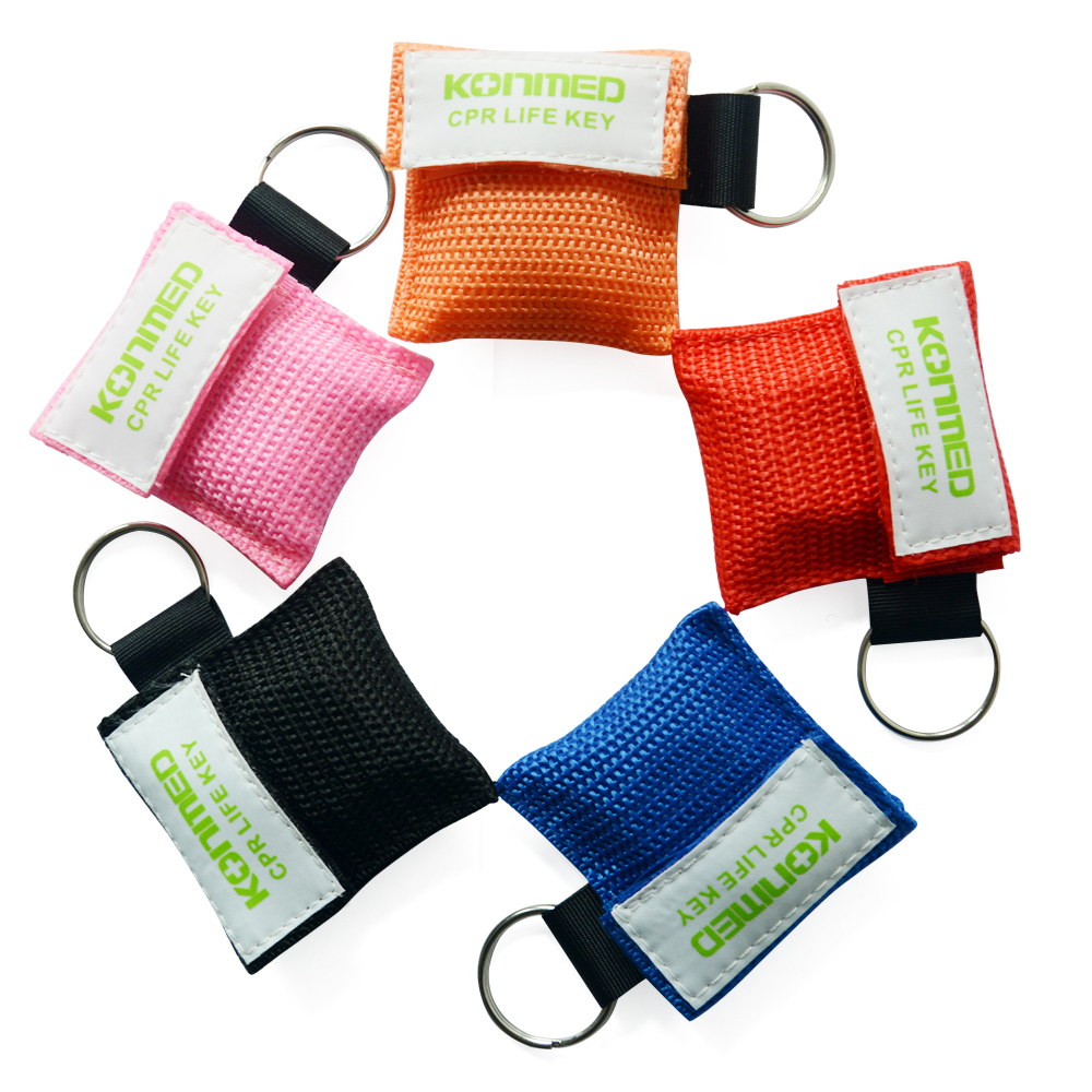 

CPR Mask Key Chain Kit - One-way Valve and Face Mask CPR Face Shield with Keying Chain For First Aid CPR Training