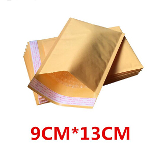 

Wholesale-100 pcs 90x130+40mm Padded Envelopes Bags Bubble Mailers KRAFT BUBBLE MAILERS MAILING ENVELOPE BAG Free Shipping