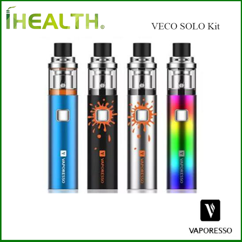 

Authentic Vaporesso VECO SOLO Kit 1500mAh built in battery with 2ml Veco Solo tank all in one style vaping kit, Silver