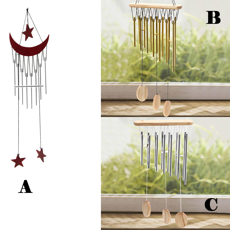 

New Relaxing Wood Copper Tubes Wind Chimes Bells Bring Silvery Sound To The Garden Home Decor Gift carillon de jardin 2017
