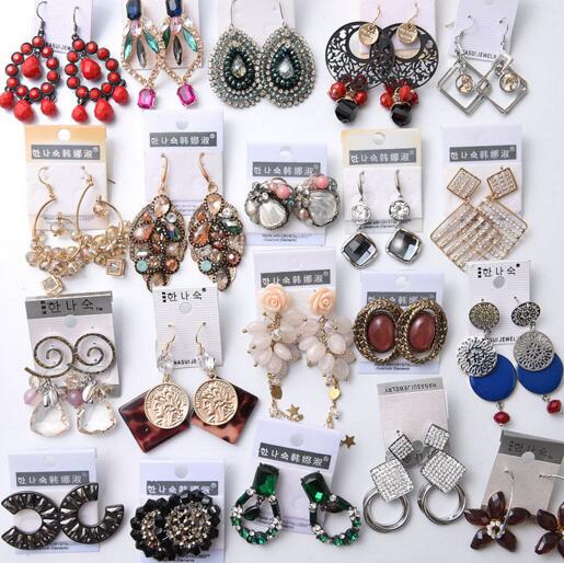 

10Pairs/lot Mix Style Colors Fashion Stud Earrings Nail For Women Gift Craft Jewelry Earring EA019*, Golden;silver