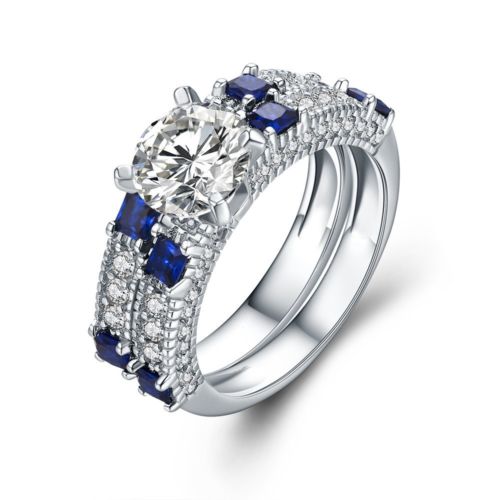 Discount Channel Couple Ring Stone Channel Couple Ring Stone