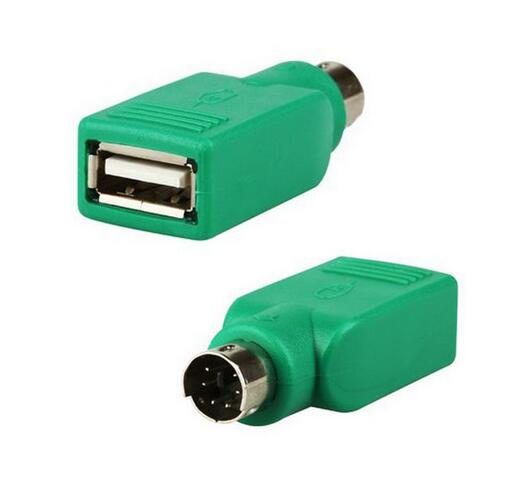 

USB Universal Mouse Mice Keyboard Type A Female to PS2 PS/2 6pin mini din Male Adapter Converter Adaptor Computer Cables Green