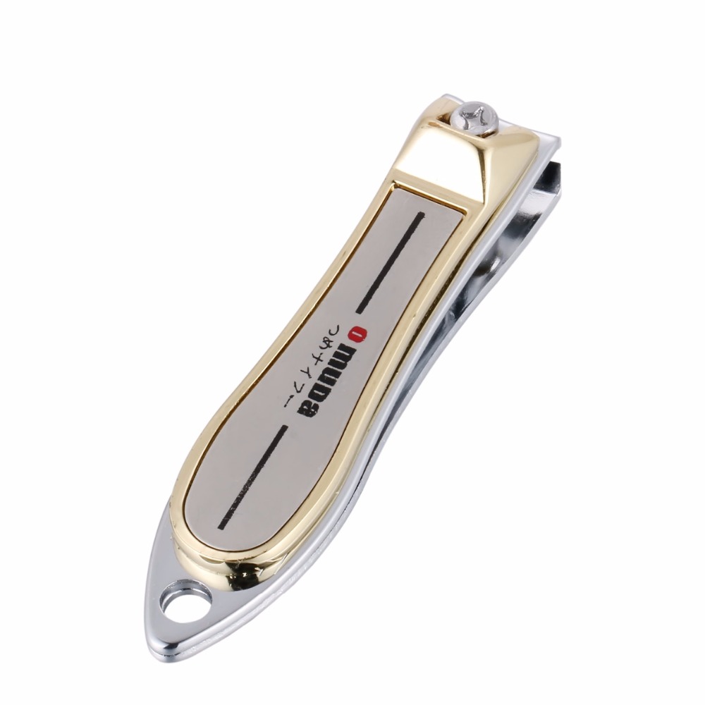 Stainless Steel Nail Clipper With Nail File Quality Manicure Nail Cutter Trimmer Gold Edge Letters Carve-image-403111246