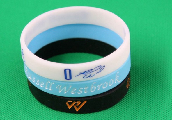 

Russell Westbrook 0 Signature Wristband Big West Silicone Bracelet, Black