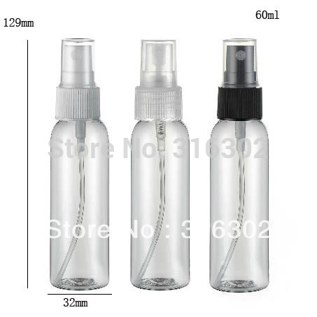 

50 x 60ml Pet Clear Plastic Spray Bottles Empty Refill 2 Oz Mist Pump Perfume Travel