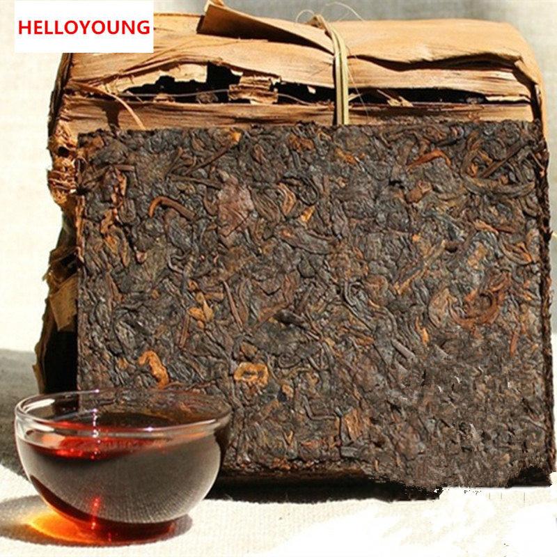 

250g Yunnan Classic Ripe Puer Tea Brick Organic Natural Pu'er Oldest Tree Cooked Puer Black Puerh Tea Green Food Bamboo shell packing