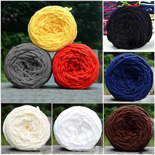 

1pc Colorful Dye Scarf Hand-knitted Yarn For Hand knitting Soft Milk Cotton Yarn Thick Wool Yarn giant wool blanket, Multi-colored