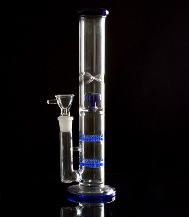 

Glass Oil Rig Hookah Honeycomb Percolator Smoking Water Pipe Cheap Glass Bong with Glass Bowl