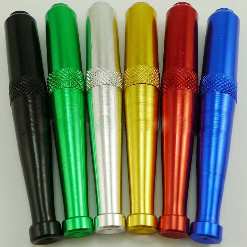 

Metal Zeppelin Smoking Pipes Cigarette Holder Specialty Pocket Hand Pipe for Tobacco Color Send Randomly