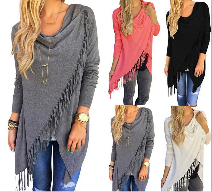 New Hot Women's Fringe Cardigan T-shirt Sexy Tank Tops for Women T shirts Tassel Women Clothes Dresses for Womens