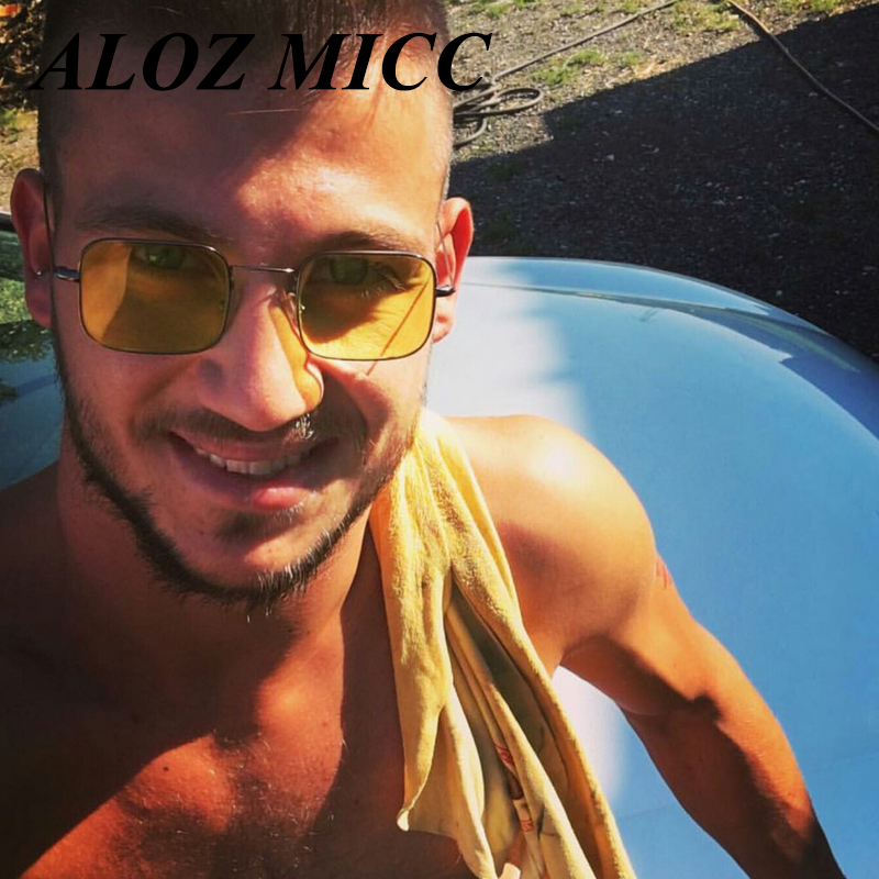 

ALOZ MICC Brand Designer Sunglasses For Women Metal Small Frame Sunglasses For Men Classy Vintage Clear Lens Eyeglasses UV400 A201