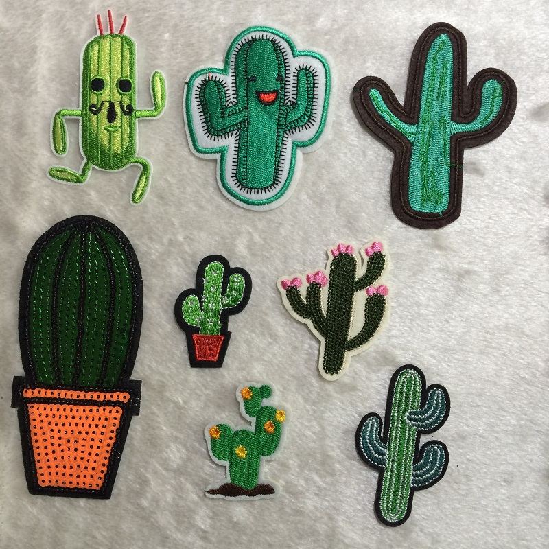

Artificial Mini Cactus Plants Patches,Embroidery Clothes Cactus Patch,Sew On,Iron On Patches,Appliques For Biker,Jacket
