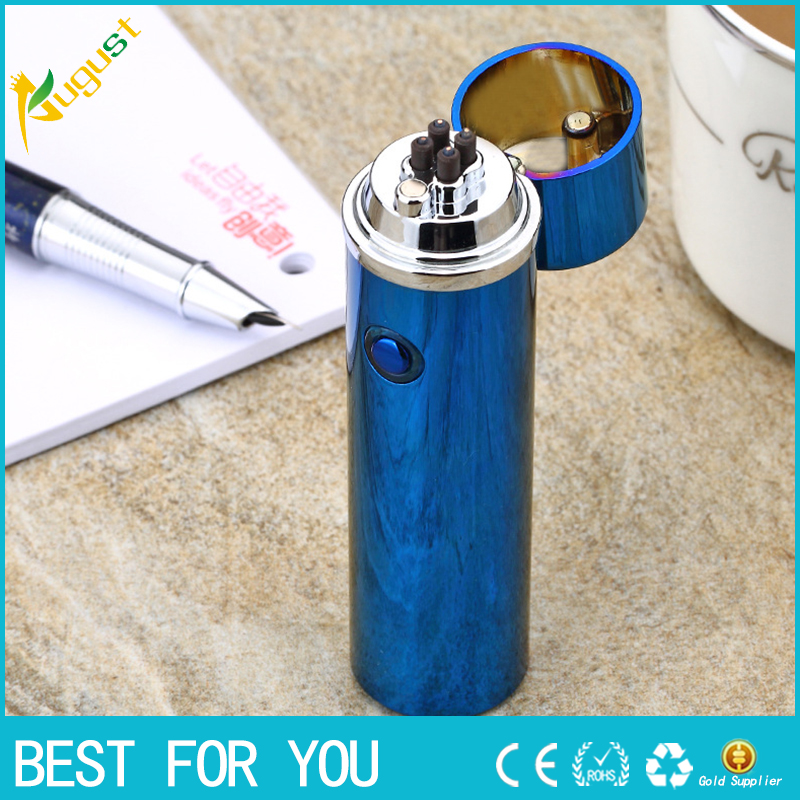 

JL108 smoking pipe cigar lighter rechargeable double arc lighter creative USB stereo metal lighter
