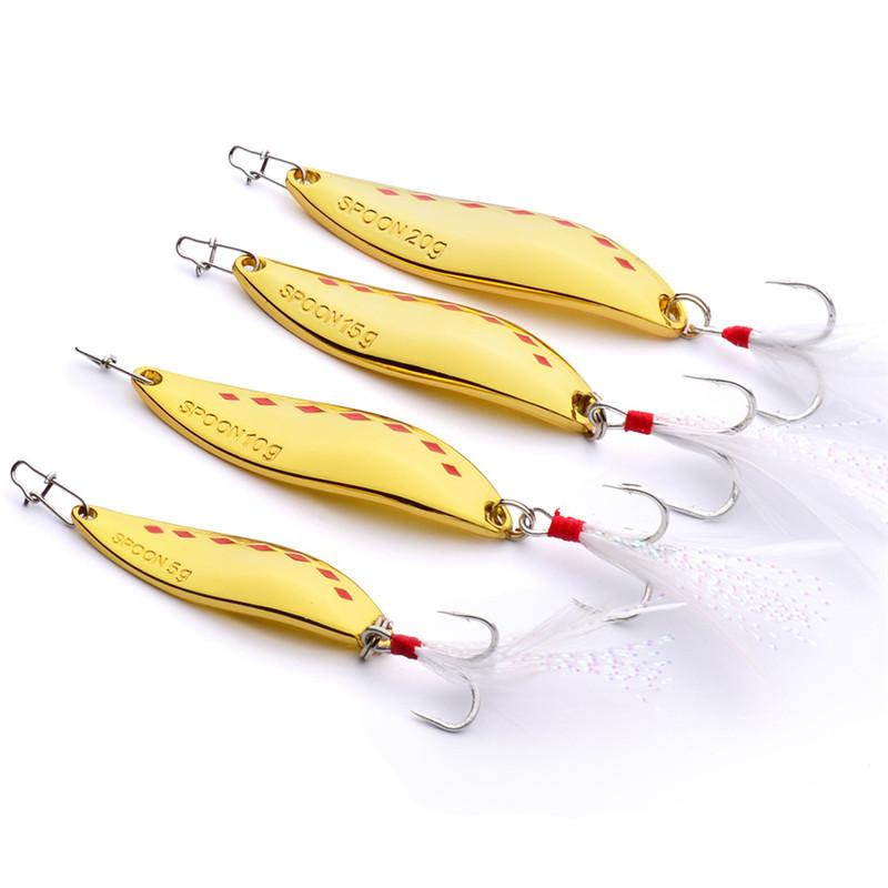 

Hot Brand Spoon Fishing Baits 5g 10g 15g 20g Silver/Gold Atificial Metal VIB Blades lure Spinner bait