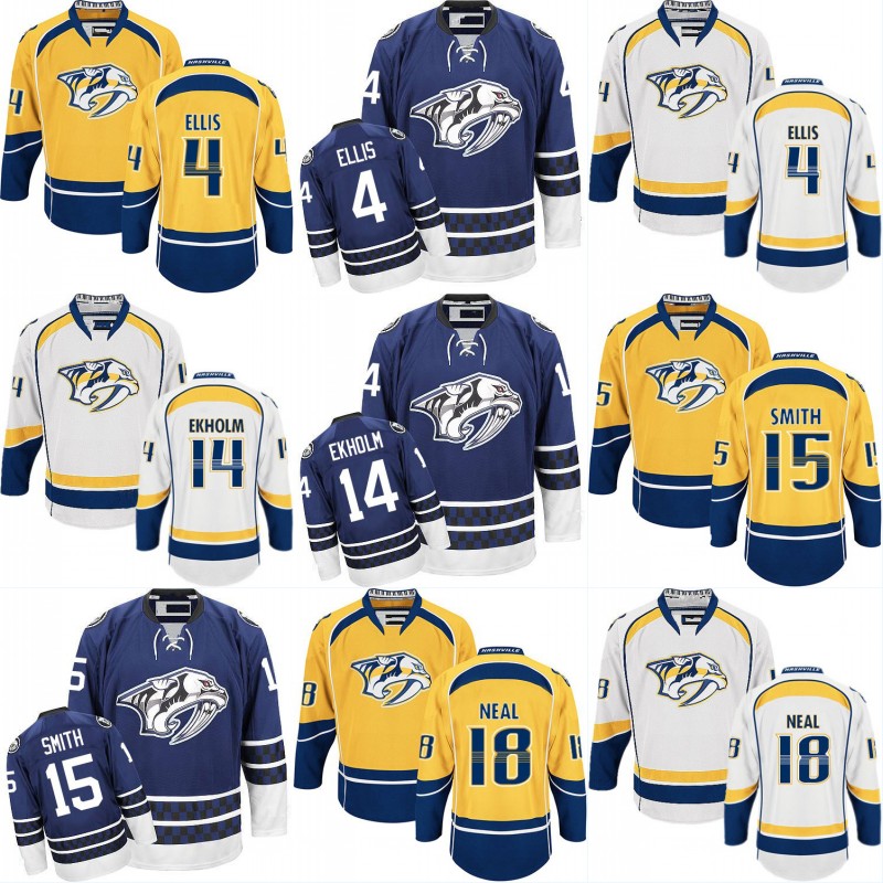 

Mens Nashville Predators Custom Jerseys 25 Matt Carle 35 Pekka Rinne 38 Viktor Arvidsson 46 Pontus Aberg 76 P.K Subban Hockey Jerseys, 19 calle jarnkrok