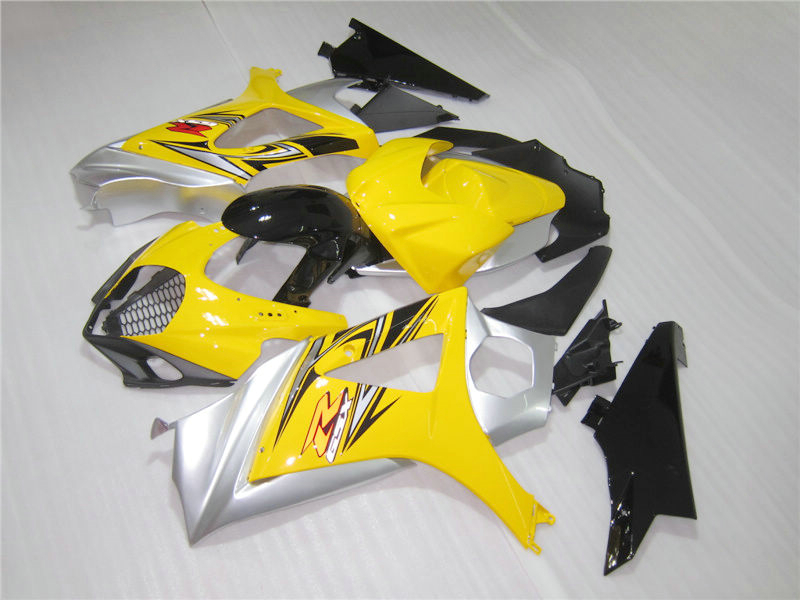 

Full ABS molding fairing kit for Suzuki GSXR1000 2007 2008 yellow silver black fairings set GSXR1000 07 08 OT56, Same as picture