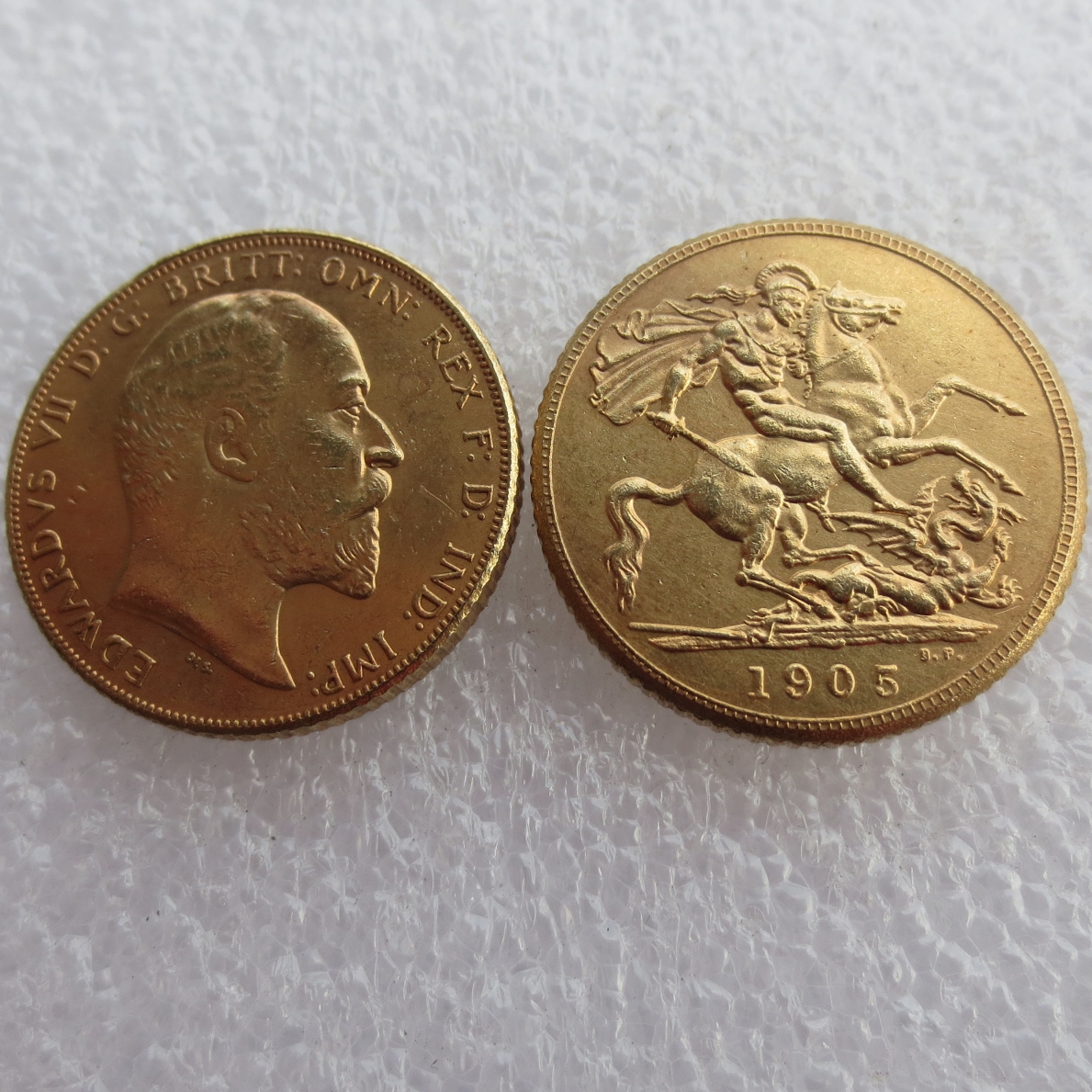 

RARE 1905 KING EDWARD VII MATT PROOF GOLD DOUBLE SOVEREIGN Free shipping