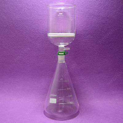 

Wholesale- 2000ML Filtration Kit [2000ML Erlenmeyer Flask+1000ML Filter Funnel(3#)]