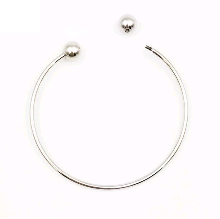 

Special Design Stainless Steel DIY Open Women Cuff Bangle 60MM Screw Removable for European Beads Charm Bracelet