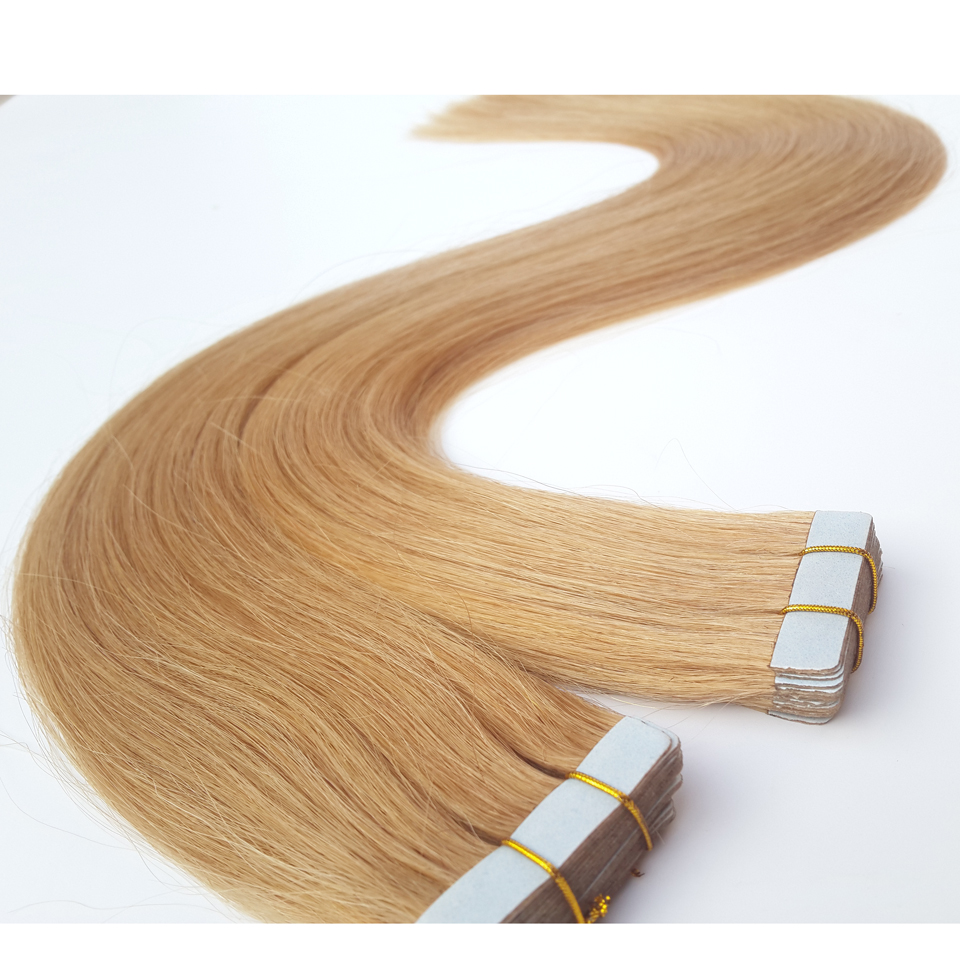

Skin Weft Tape In Human Hair Extensions 40 pieces 100g Brazilian Hair 18" 20" 22" 24" Double Sided Tape 27 Strawberry Blonde, #27 strawberry blonde