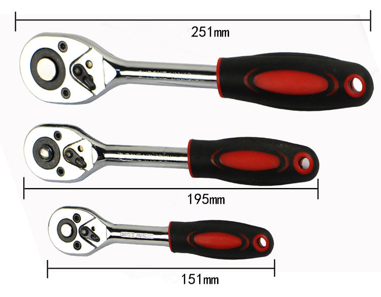 1//2 3//8 1//4 Couple Clé à cliquet pour douille 24 dents Libération Rapide