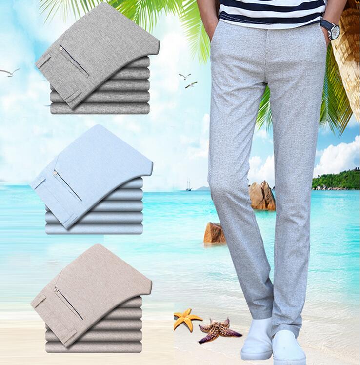 

Good A++ Summer Men's Pants thin section body of micro-elastic men leisure in the small waist straight PM021 Mens Pant, Color 1