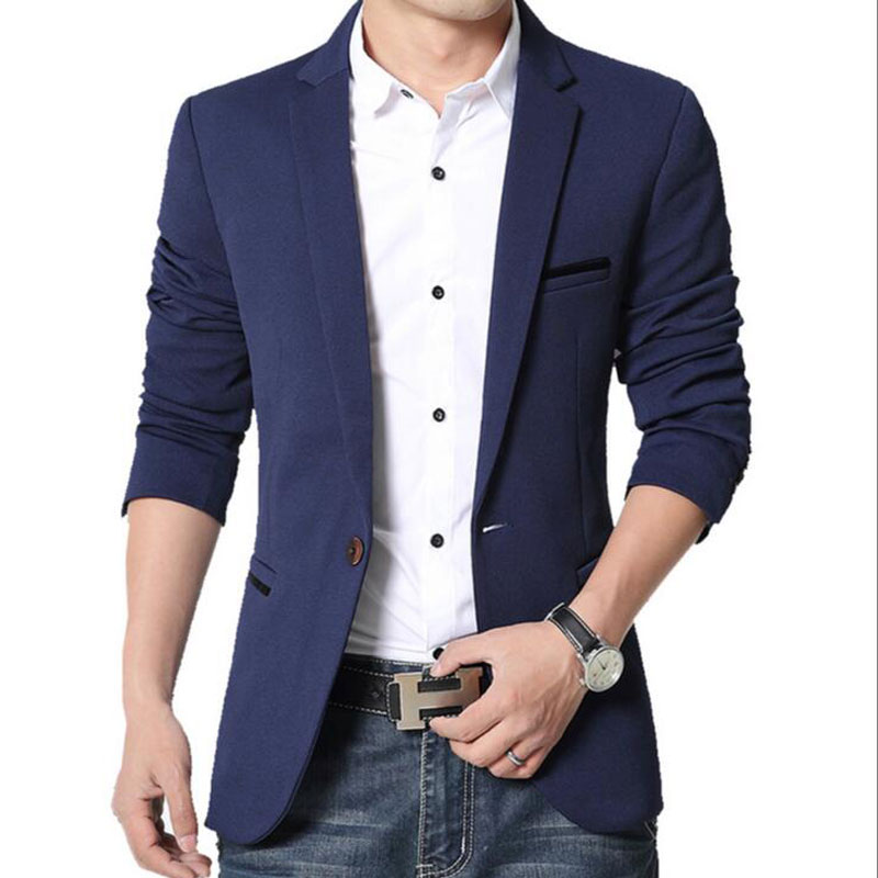 

New Mens Blazer Spring Fashion Suits Men Top Quality Blazers Slim Fit Jacket Outwear Coat Costume Homme Blazer Men, Black