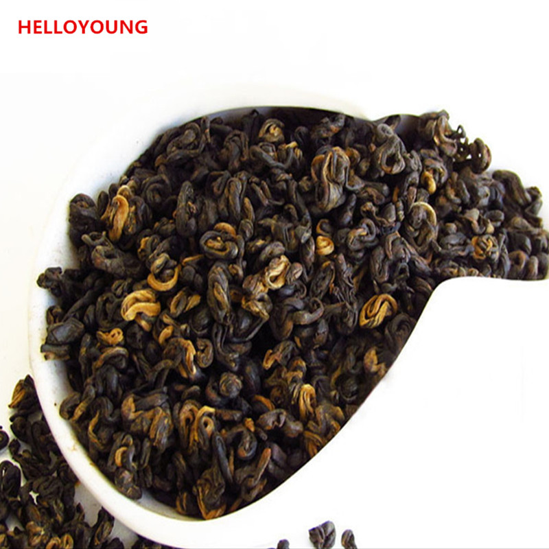 

200g Chinese Organic Black Tea Yunnan curled 1 bud 1 leaf Dianhong Red Tea Health Care New Cooked Tea Green Food Factory Direct Sales