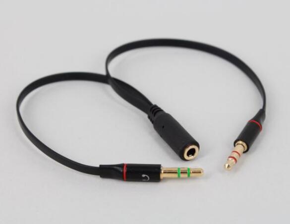

A/V Cables 3.5mm Gold Plated Audio Mic Y Splitter Cable Headphone Adapter Female To 2 Male Cable for PC Laptop