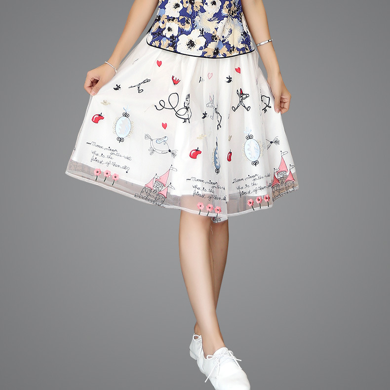 bloom chiffon pleat skater