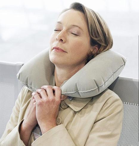 

factory price 3in1 Travel Office Set Inflatable U Shaped Neck Pillow Air Cushion + Sleeping Eye Mask Eyeshade + Earplugs TA167, Multi