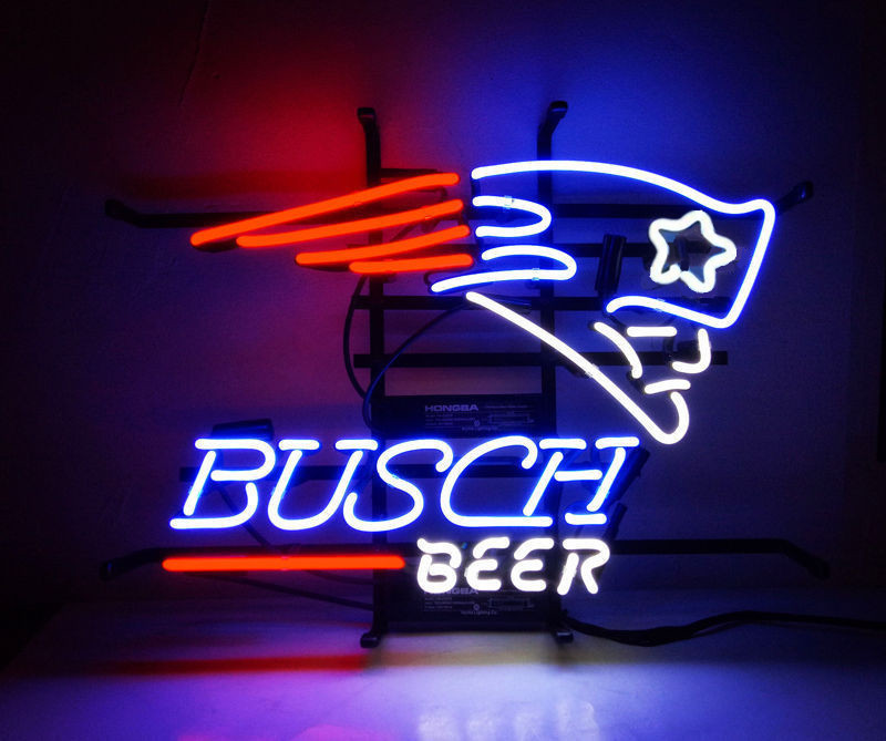New England Patriots Logo Neon Sign Beer Bar Light Pub Gift 17"x14" 