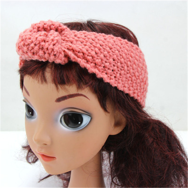 Loverly Bows Texture Top Knot For Girl Kids Wide Headband DIY Hair Band Headwrap